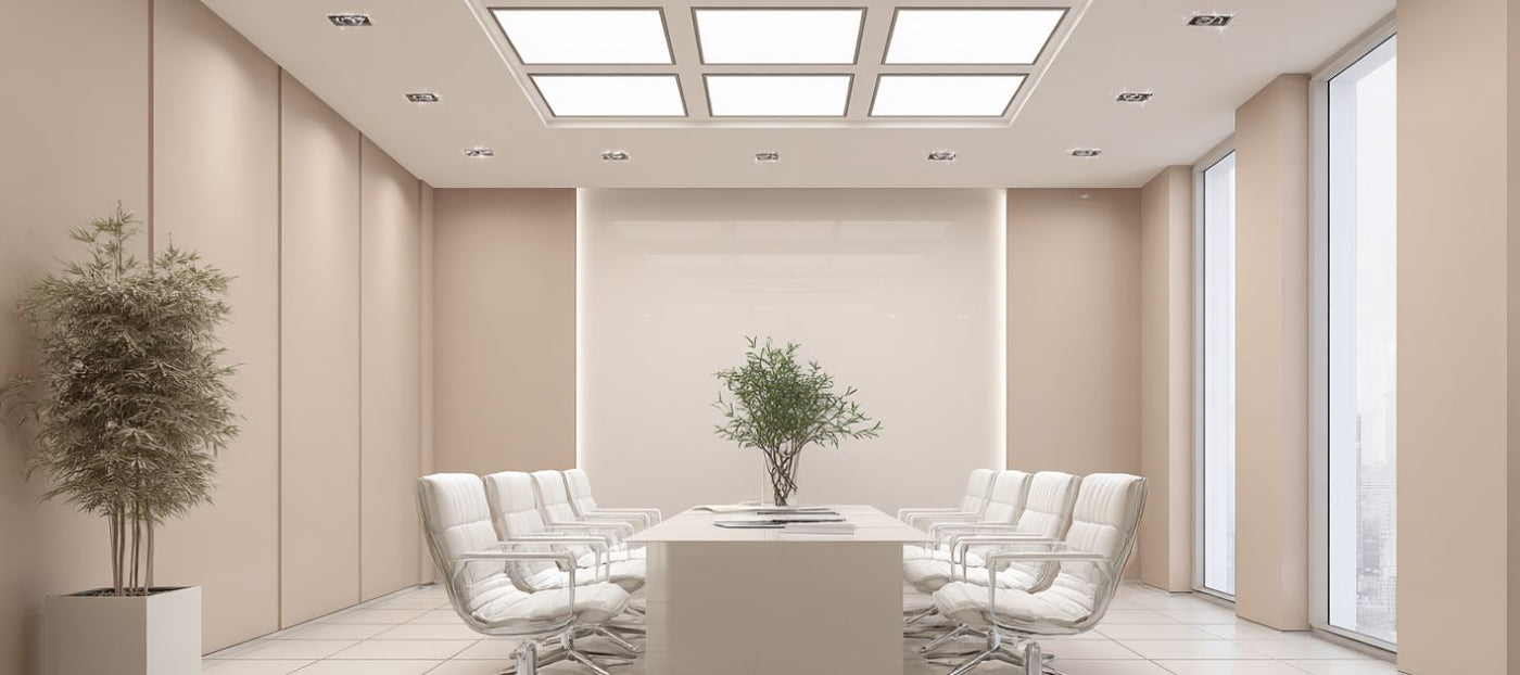 Infrarood panelen van Comfort Heating geïntegreerd in systeemplafond